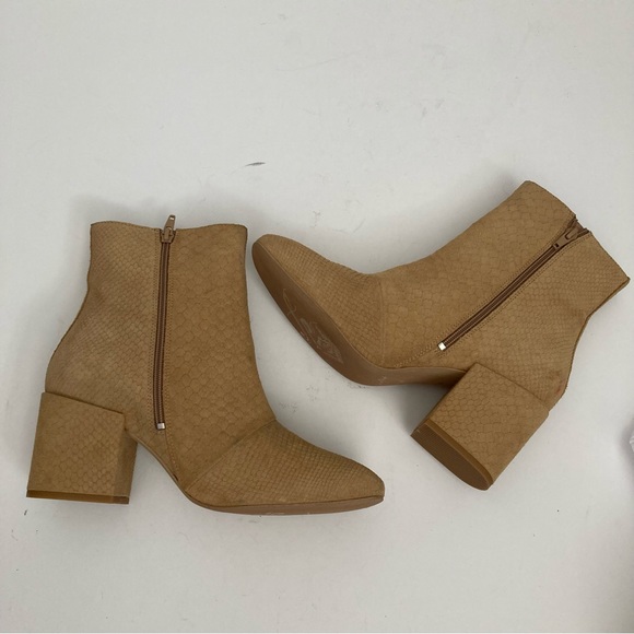 Free People Nicola Chunky Block Heel Suede Ankle Boots Size 41 - Picture 9 of 16